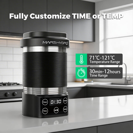 Mars Hydro New Odorless Quiet Herbal Decarboxylator & Infuser – Perfect for Butter, Oil, and Tinctures