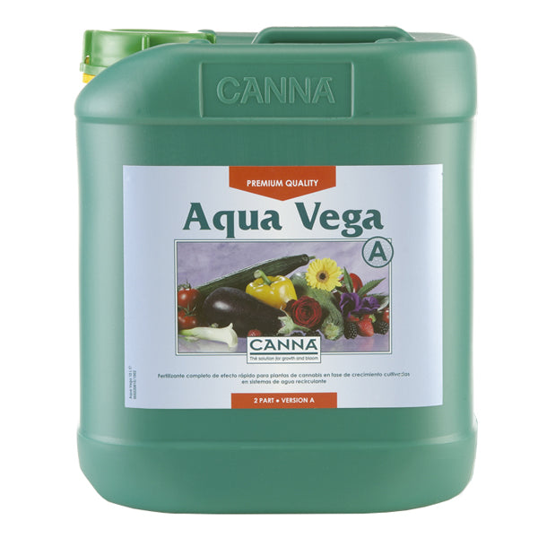 Aqua Vega A 5 lt | Fertilizante Crecimiento Sistemas Recirculantes Gran Formato | Canna