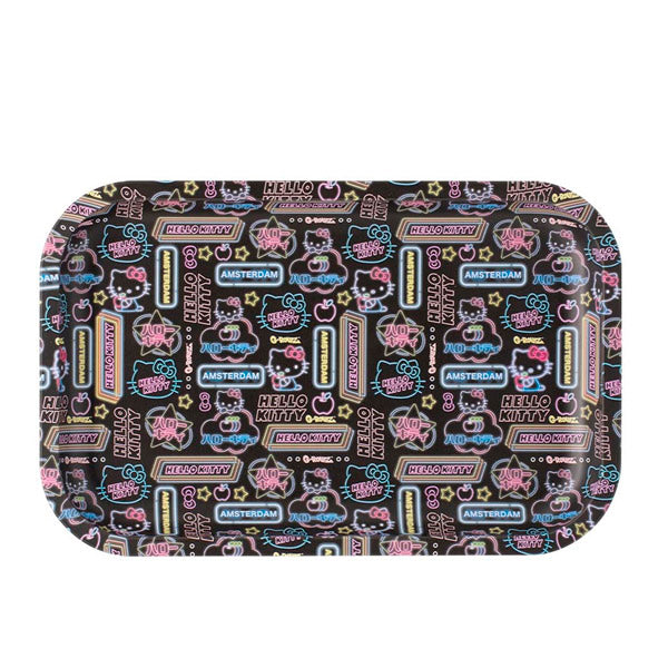 Metal Rolling Tray 27x16 cm. G-Rollz Hello Kitty Neon Light