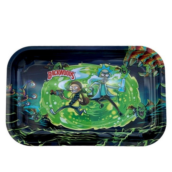 Vassoio di metallo 28x18 cm. Rick & Morty Back