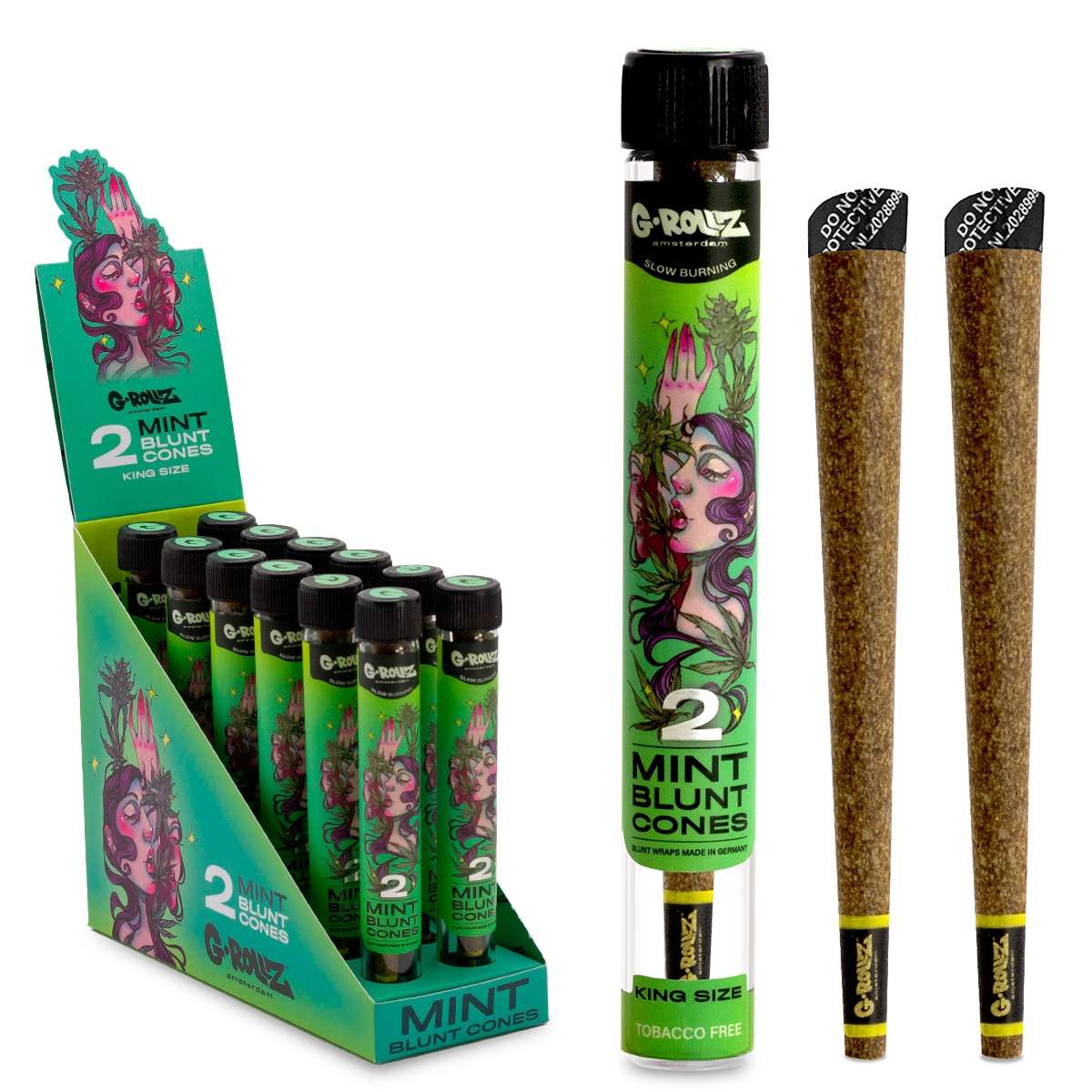 Blunts Cones G-Rollz Mint 12x2 ud.