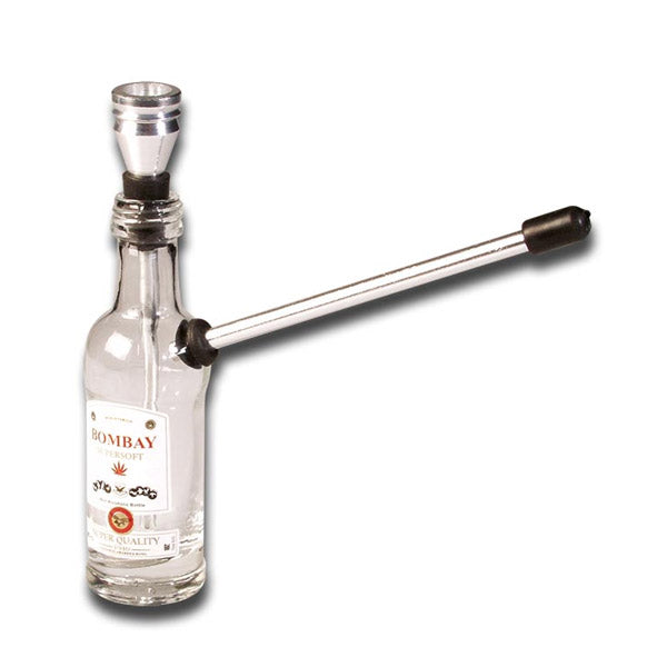 Bong in Cristallo Bottiglia Bombay 15 cm.