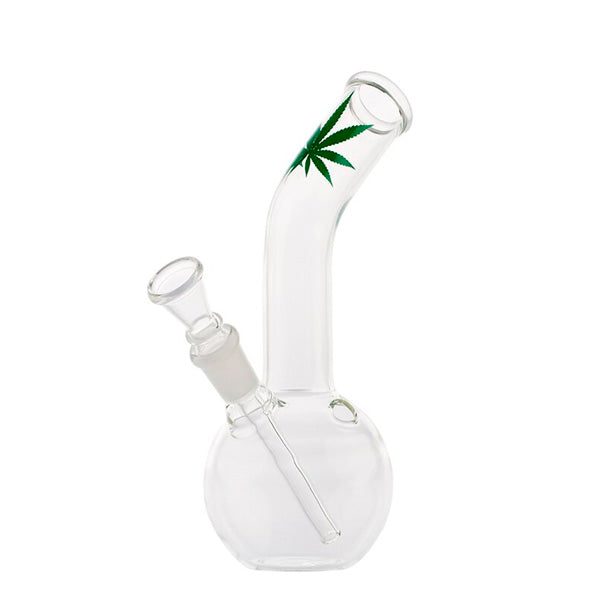 Bong Cristallo Curvo Leaf 16 cm.