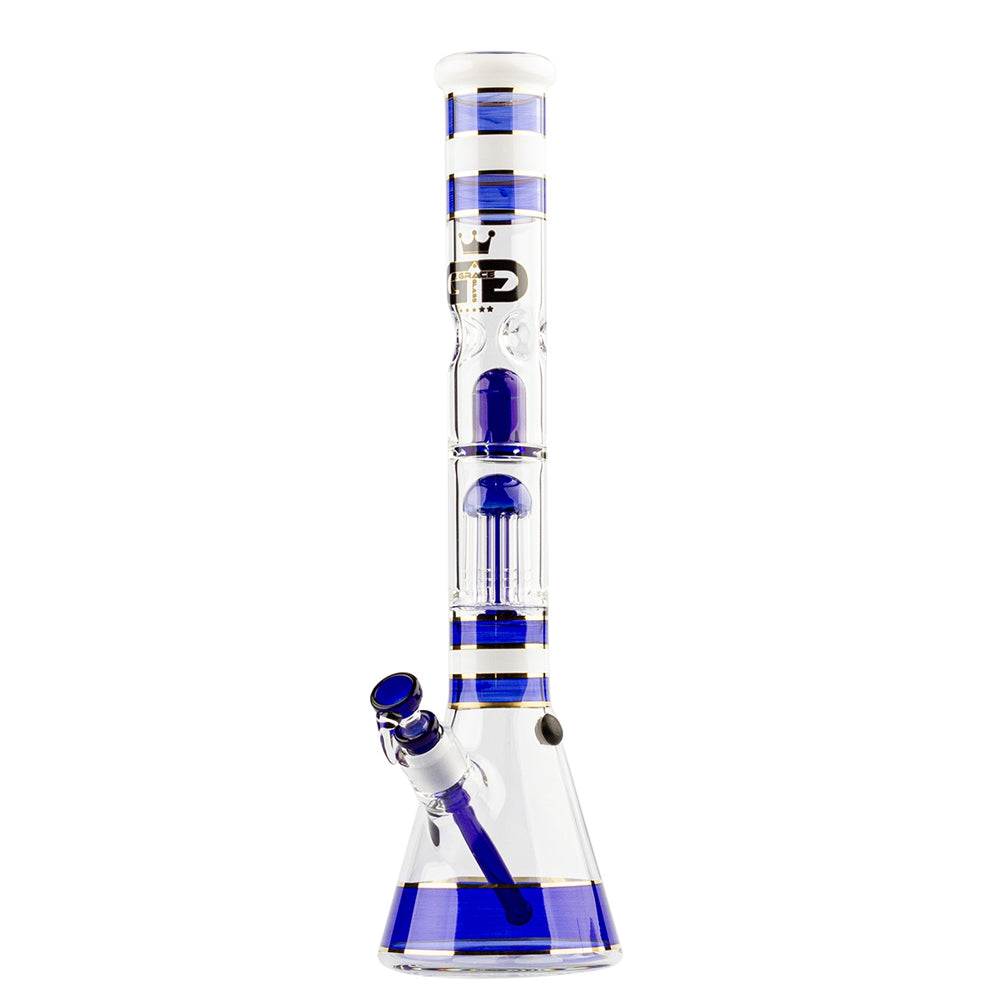 Bong Cristallo Golden Line Blue Breaker 46 cm. Ø50 mm.