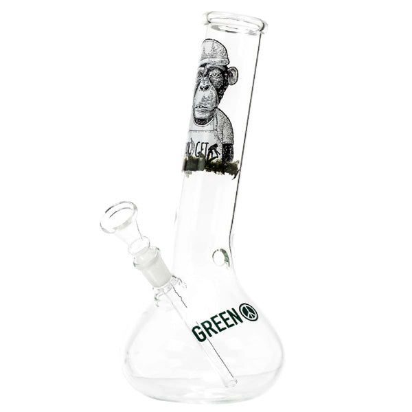 Bong Crystal Green Line Monkey 25 cm.