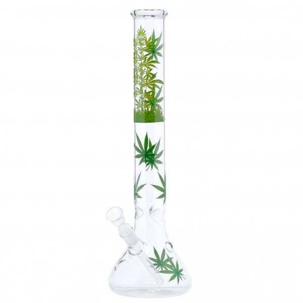 Bong Cristallo Ice Green Leaves 45 cm.