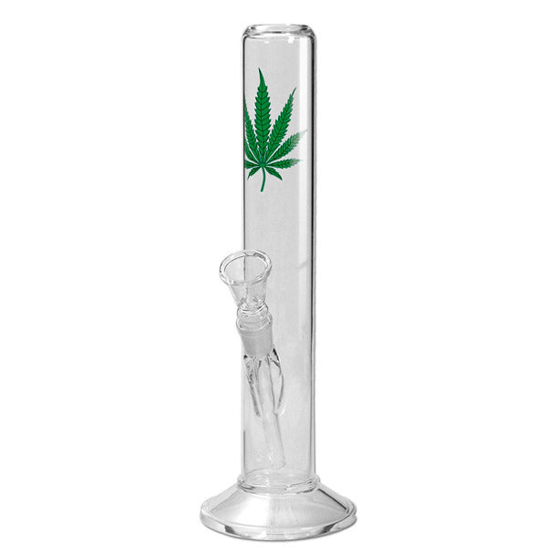 Bong Cristallo Diritto Foglia 40 cm