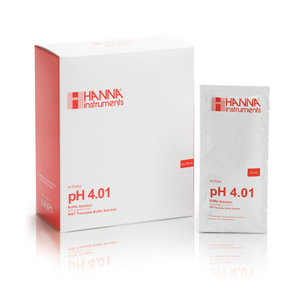 Hanna pH 4 Calibration Solution 20 ml. x 25 units