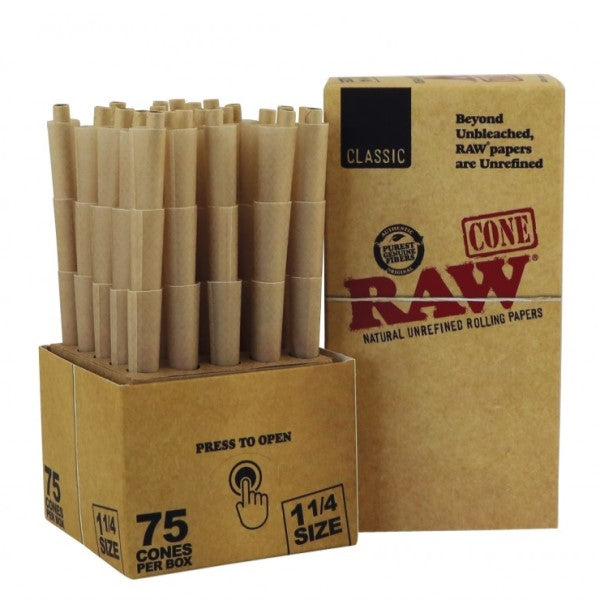 Raw Classic Cones 1.1/4 - 75 units.