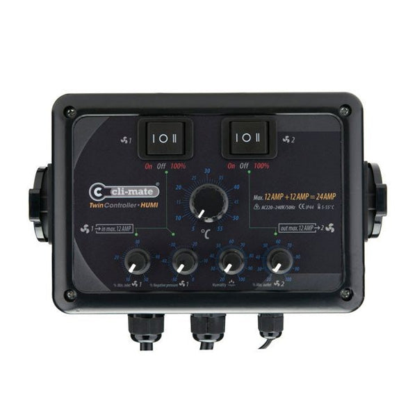 Controller Climate Twin Controller Umidità / Temperatura / Vel. Min. 12+12 Amp