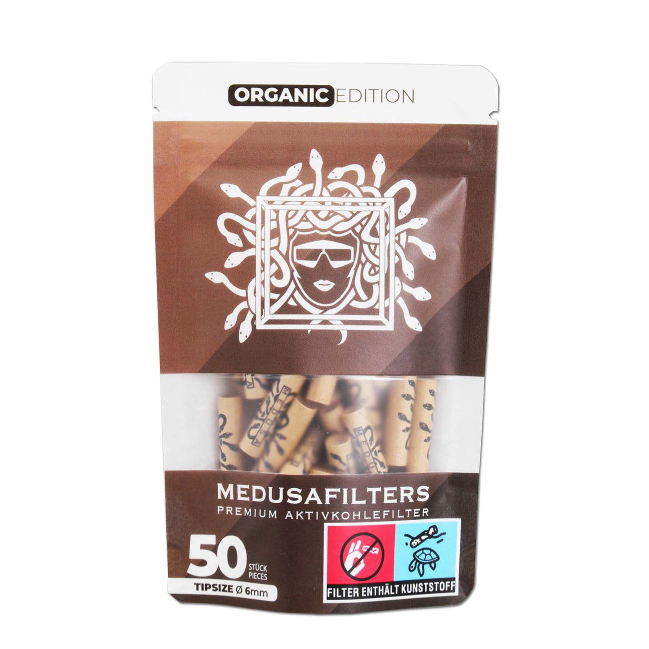 Filtros Medusa Carbon Activo Organic 6 mm. 50 ud.