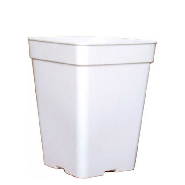 White Square Pot 18 x 18 x 25.5 cm. 5.5 lt. - 25 units.