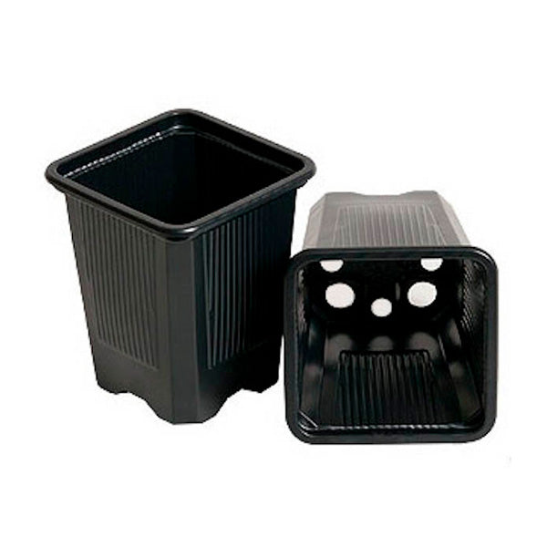 Vaso Quadrato Nero 7 x 7 x 8 cm. 0.23 lt. - 100 pz.