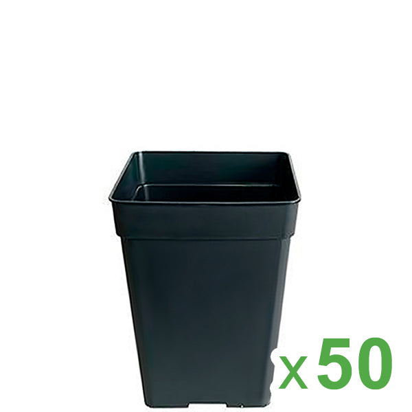 Black Square Pot 11 x 11 x 12 cm. 1.45 lt. - 50 units