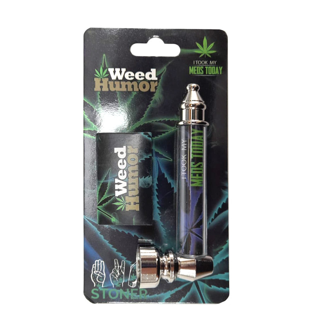 Pipa Metal & Screens 80 mm. Weed Humor