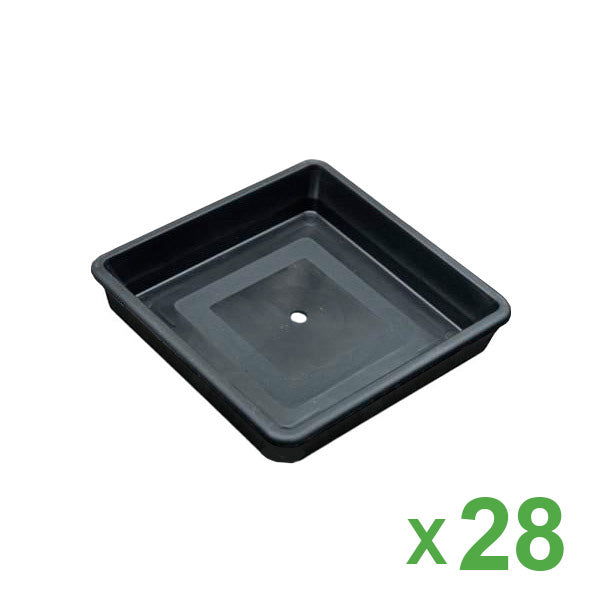 Sottovaso quadrato 13x13 cm. ITT per vaso da 1,6 lt. e 3,2 lt. 28 pz.
