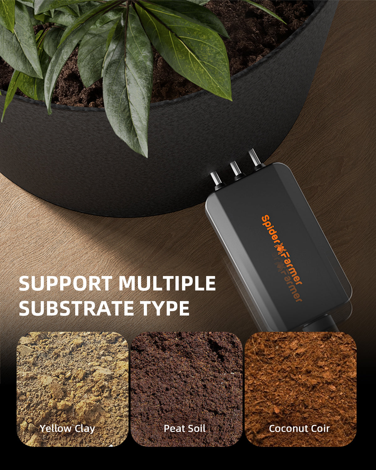 Spider Farmer 3 Pcs GGS Smart 3-in-1 Soil Sensor Pro