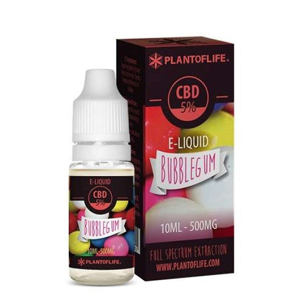 CBD E-Liquid Plant of Life Bubblegum 5% 10 ml.