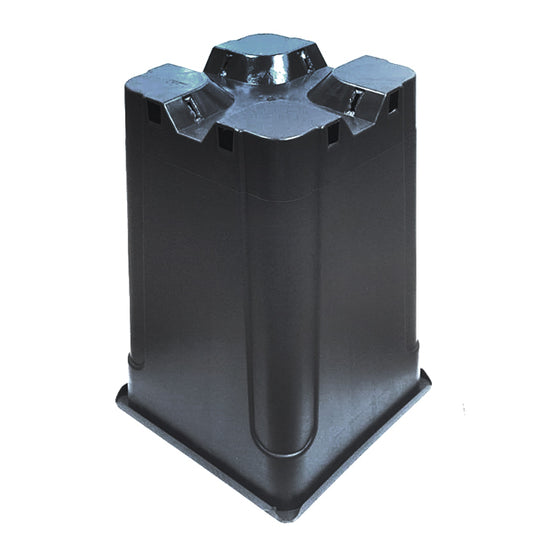 Maceta Cuadrada Negra Thor Eco 20x20x27.5 cm. 7 lt. - 30 ud.