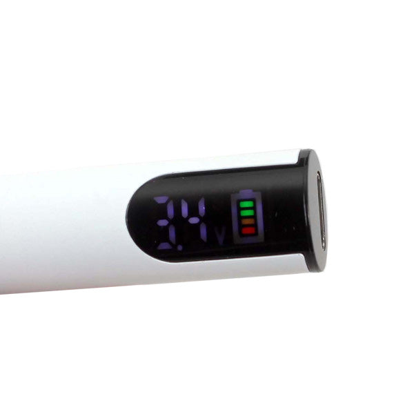 Vape Battery Cartridge 400 mAh Silver LCD Screen USB C