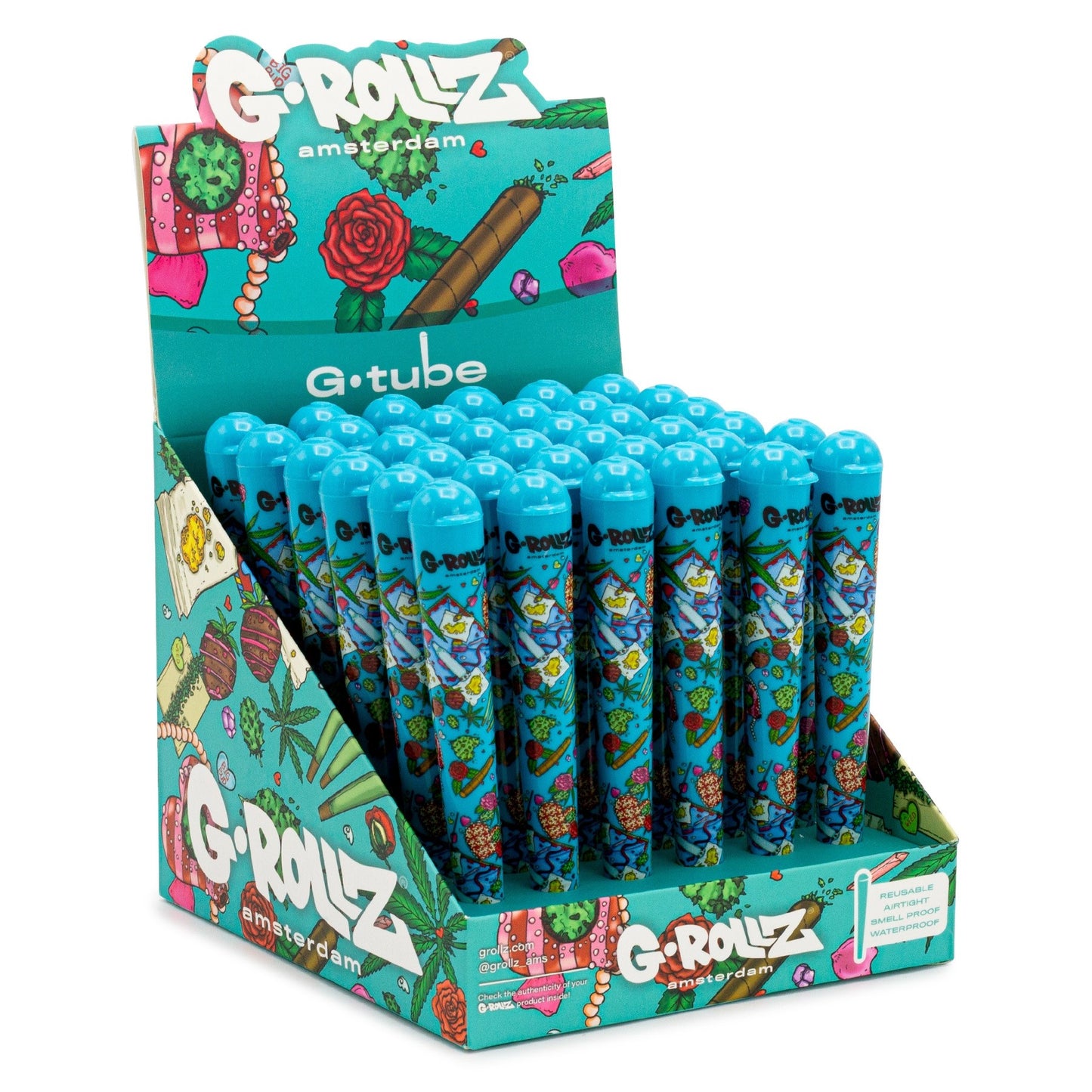 Portasigarette G-Rollz 125 mm. Blu 36 pz.