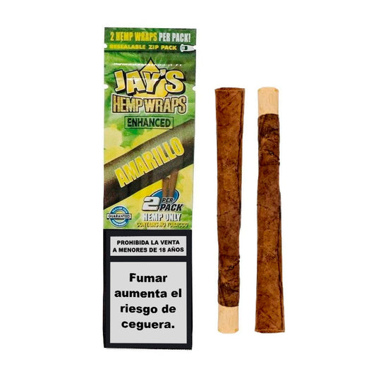 Blunts Jay´s Hemp Wraps Enhaced Terpenos Amarillo ES 25x2 ud.