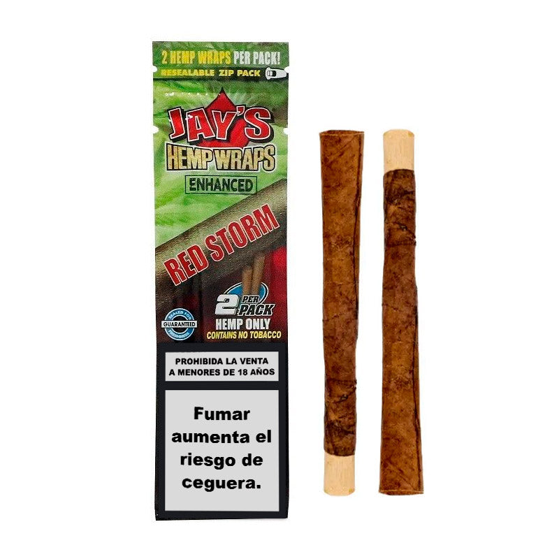 Blunts Jay´s Hemp Wraps Enhaced Terpenos Red Storm ES 25x2 ud.