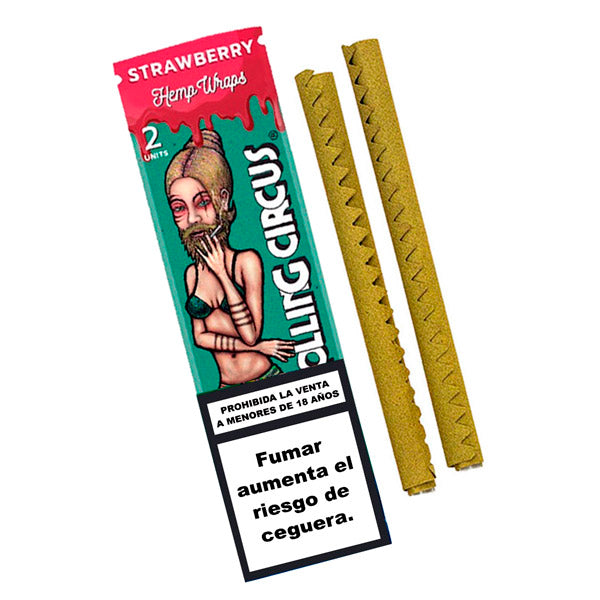 Blunts Rolling Circus Hemp Wraps Strawberry 25x2 pc