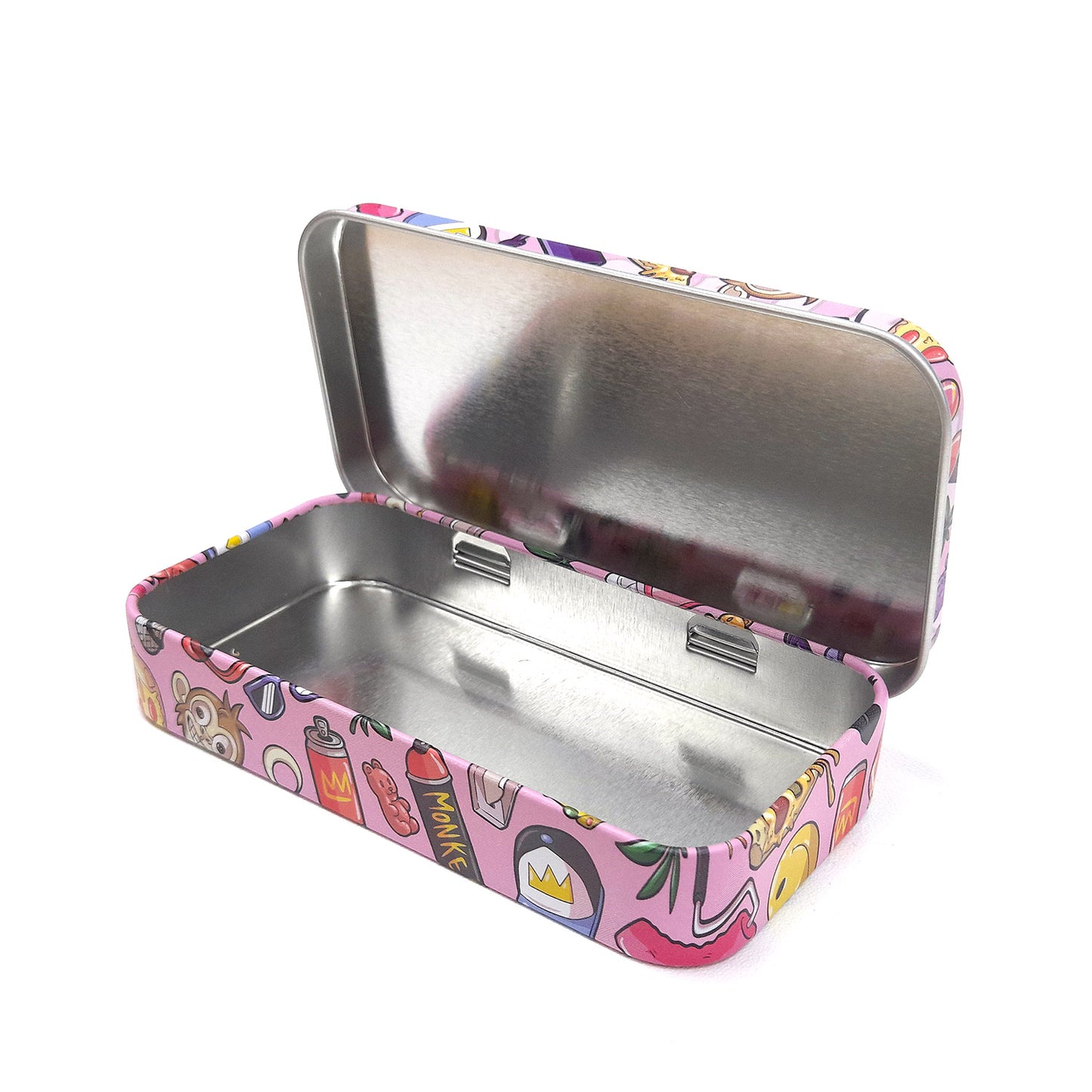 Caja Metal 11.5x6x2 cm. Monkey King Pink Pack 3 ud.