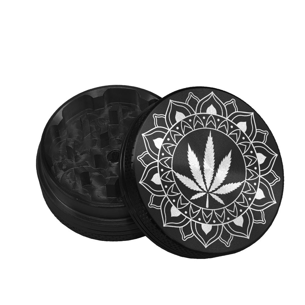 Grinder metallo Design Tribal Leaf 40 mm.