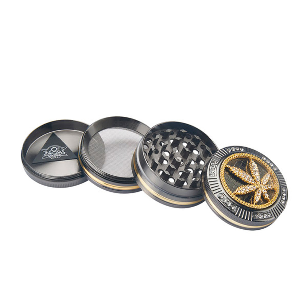 Grinder Polinizador Metal Gift Box Diamonds Leaf 50 mm.