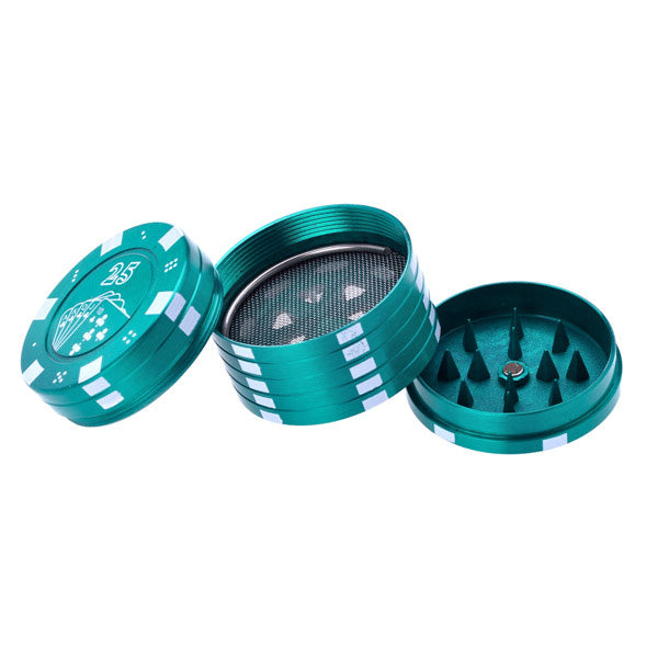 Grinder Polinizador Metal Ficha Casino 42 mm. Mix Color