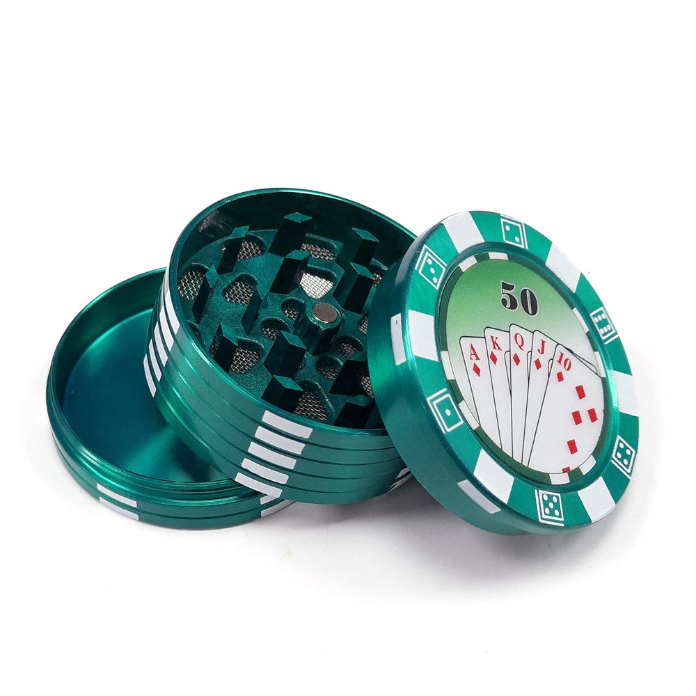 Grinder Polinizador Metal Ficha Casino 50 mm. Pack 3 ud.