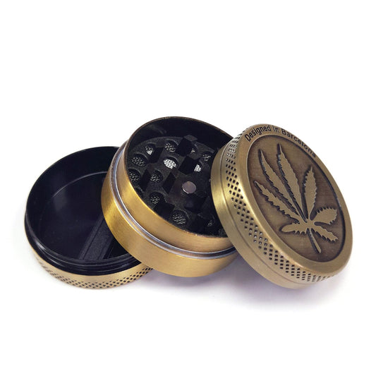 Grinder Polinizador Metal Gold Leaf 40 mm.