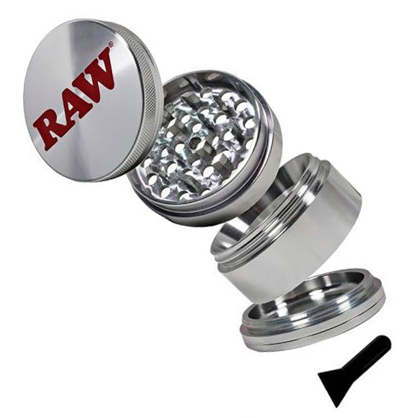 Raw Metal Pollinator Grinder 56 mm. Silver