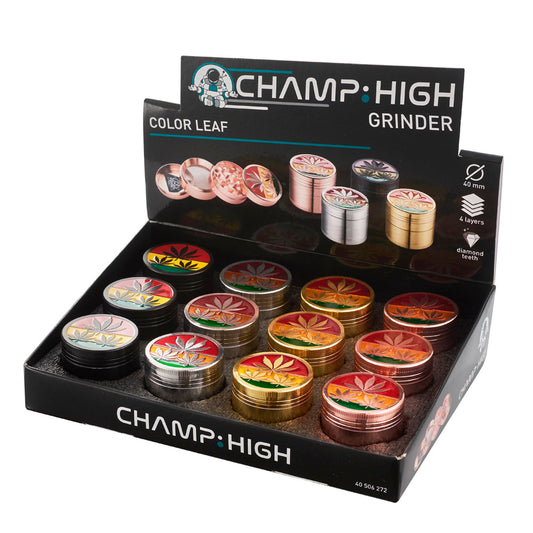 Grinder Polinizador Metal Leaf Rasta 40 mm. Pack 4 ud.