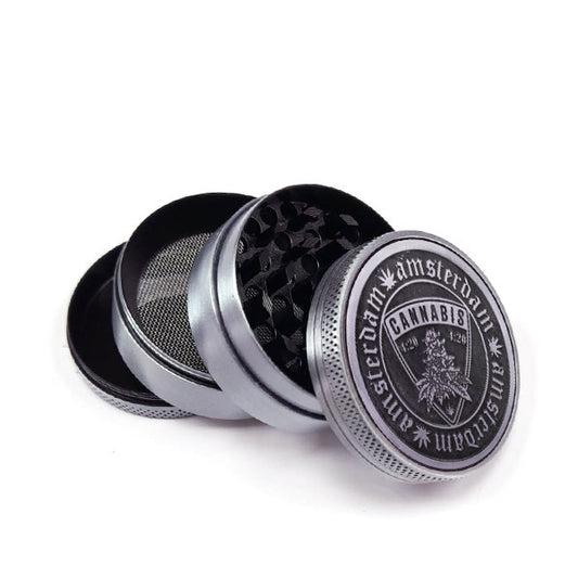 Grinder Polinizador Metal Shield Silver 50 mm 4 partes