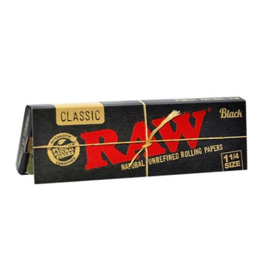 Papel Raw Black 1.1/4 - 24 librillos