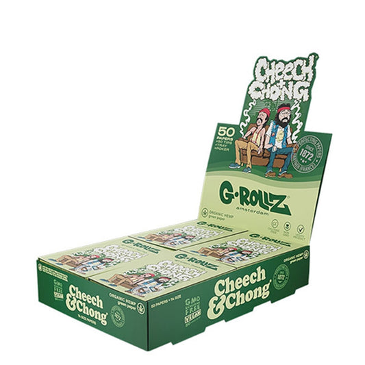 G-Rollz Rolling Paper 1.1/4 Tips & Tray Cheech & Chong Sofa Green 16 Booklets