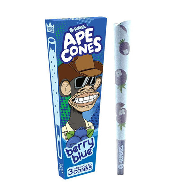 Cones G-Rollz K.S. 3 ud. x 24 Blisters Ape Cones Berry Blue