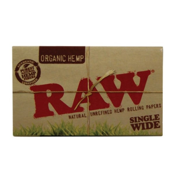 Raw Organic Single Wide Double Rolling Papers 25 booklets