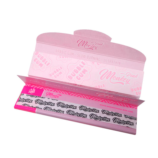 Papel Monkey King Size Slim & Tips Smell Bubblegum Pink 24 ud.
