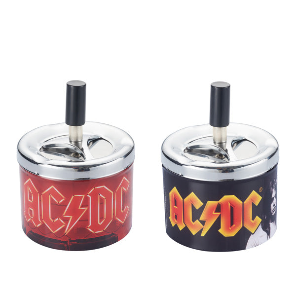 AC/DC Metal Press Ashtray Swivel 9 cm. Pack of 2 units.