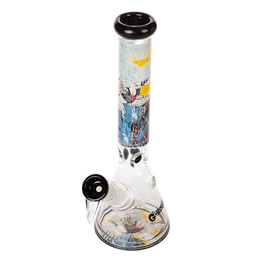 Bong in Vetro Ghiaccio Banksy Bulletproof Dove 29 cm.