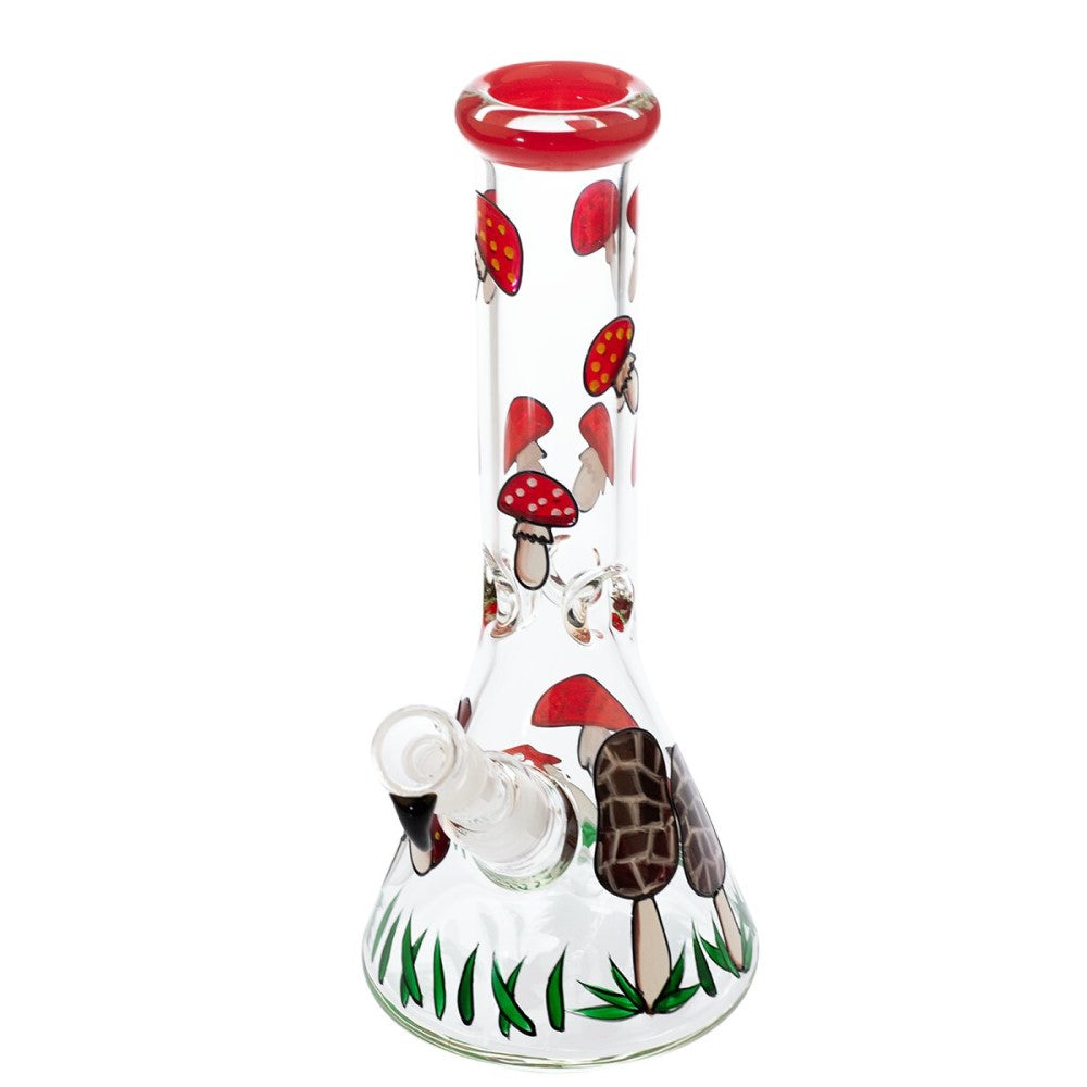 Bong Cristal Mushroom Mixed 31 cm. Heavy 7 mm.