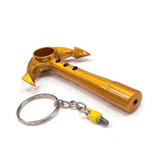 Pipa Metal Llavero Gold Ancla 80 mm.