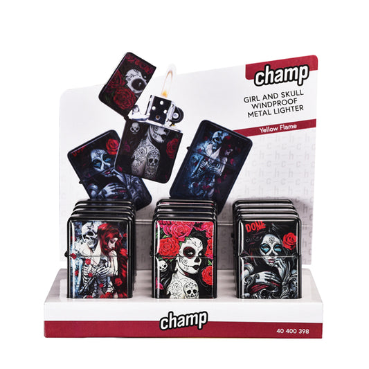 Mechero Girls & Skulls Pack 3 ud.