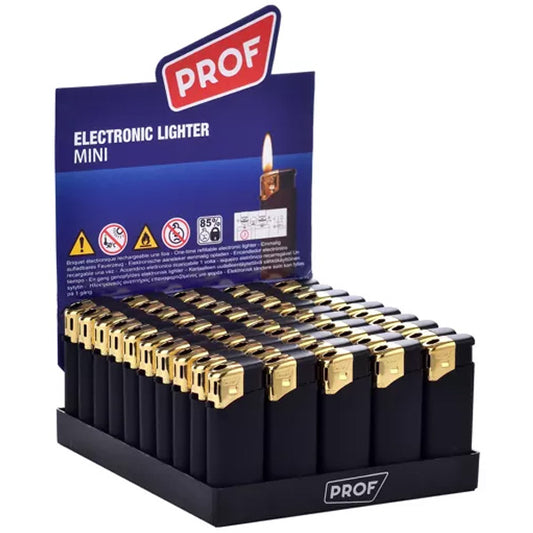 Mechero Piezo 50 ud. Black Rubber