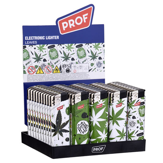 Mechero Piezo 50 ud. Leaves mod 2.