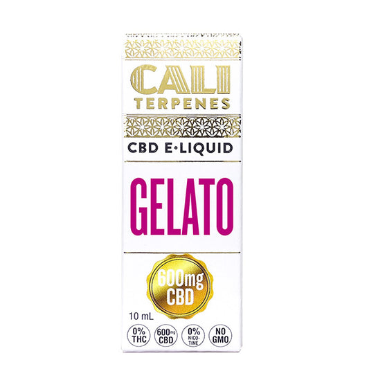 CBD E-Liquid Cali Terpenes Gelato 600 mg. 10 ml.